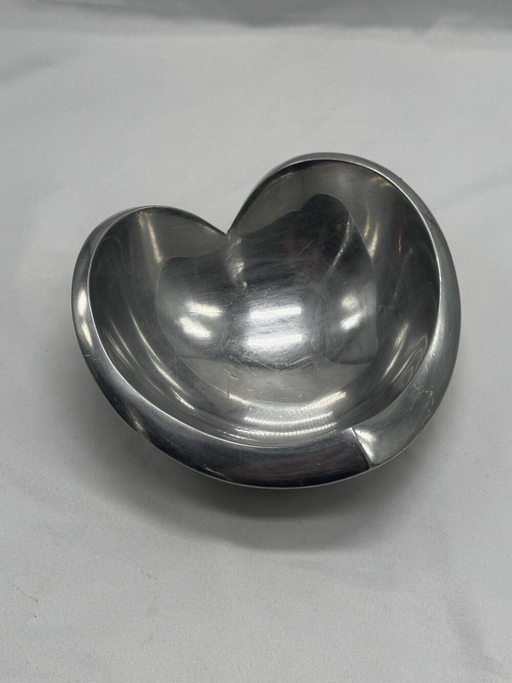 Nambe Alloy Metal Heart Shaped Bowl Dish 2005 542 Sean O'Hara Valentines Love